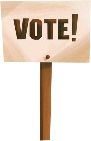 Sharp Textured Student Council Vote Sign 